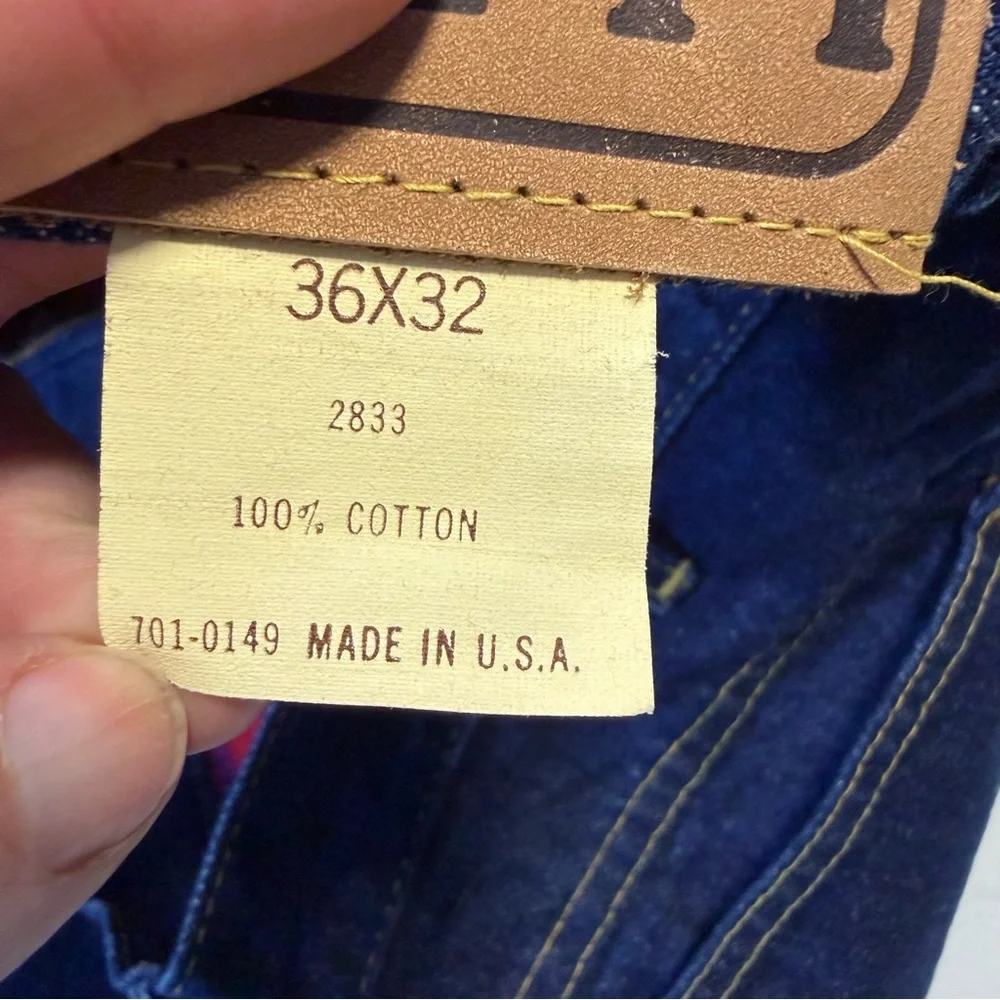 Vintage L.L.Bean Flannel Lined Jeans Mens 36x32 NWT Made USA Dark Wash Denim